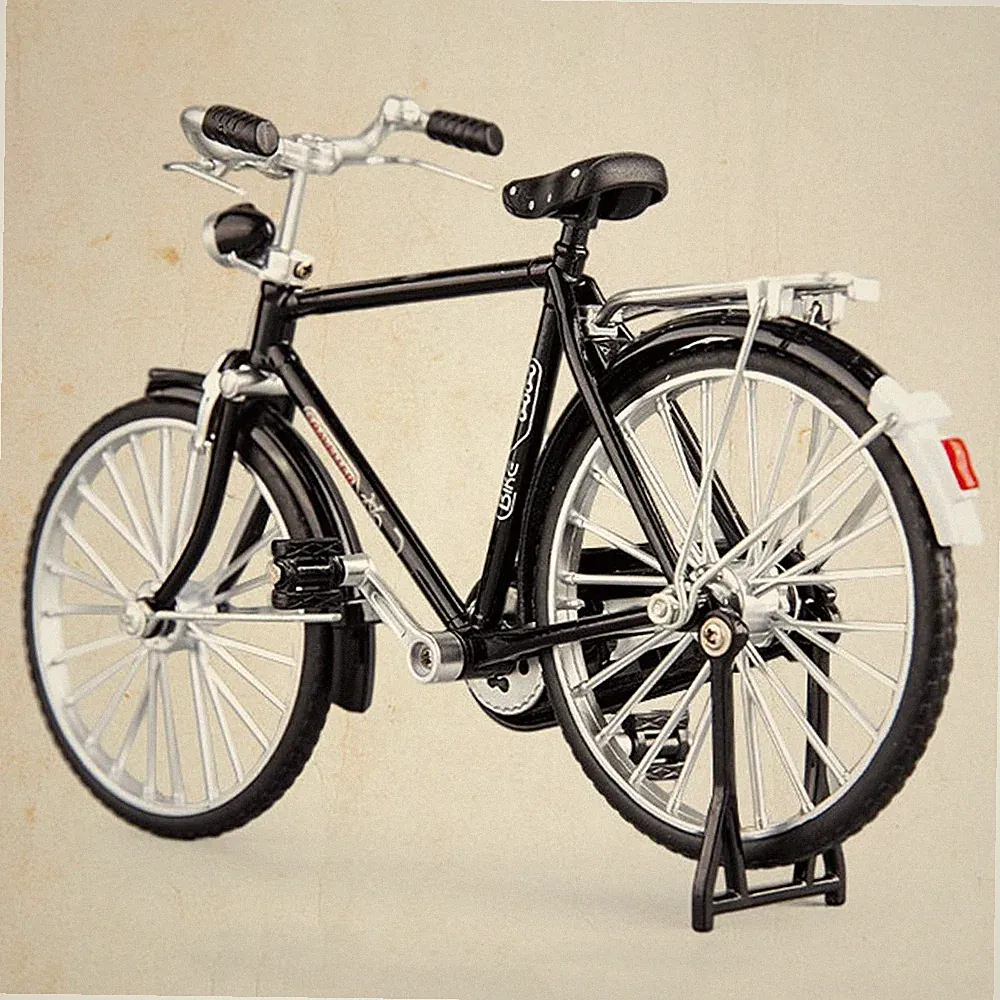 1:10 Scale Diecast Metal Model Retro Bicycle Toys Vintage City Bike Mini Model