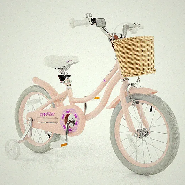 16" Retro Style Bike Adjustable Kids Bicycle with Bell & Training Wheels Pink
