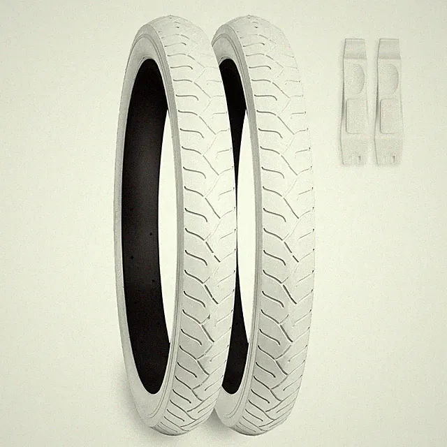 24 x 3 Puncture Resistant Retro White Bike Tires for Ebikes, MTB, Road Bikes