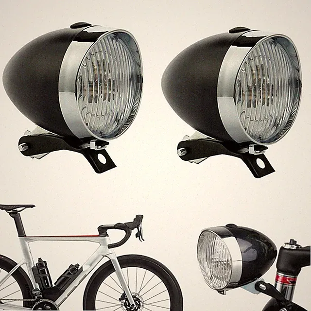 2Pcs Vintage Retro Bike Headlight Classical Cool Bicycles Headlight Night Riding