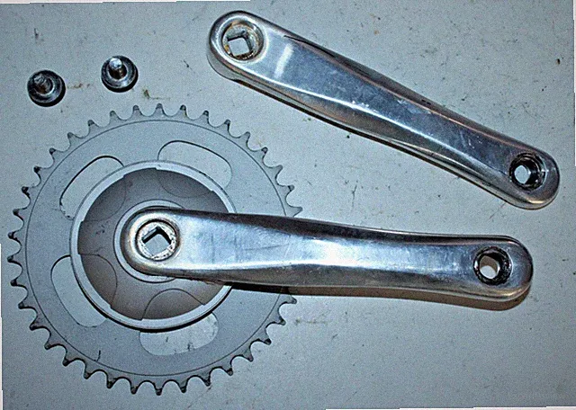 AC-08 Single Speed Crankset 170mm 38t Silver Square Tapered MTB Track Gravel CX~