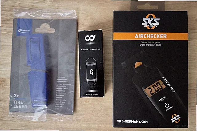 Bicycle repair kit. 3 items. Description below