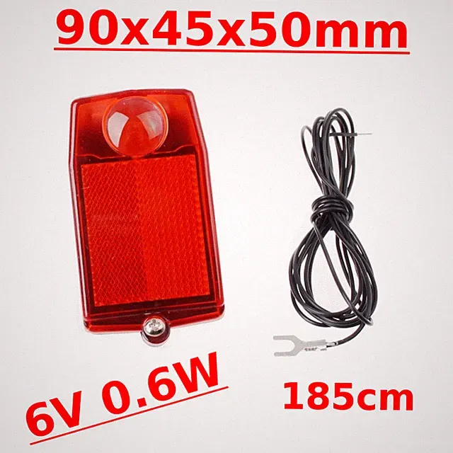BIKE REAR LIGHT 6V0.6W CLASSIC RETRO CUSTOM CYCLE STOP LAMP CABLE DYNAMO BRACKET