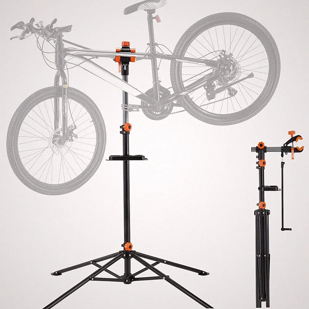 Bike Repair Stand, 4-Leg Steel Bicycle Repair Stand, 42.5"-74.8" Adjustable H...