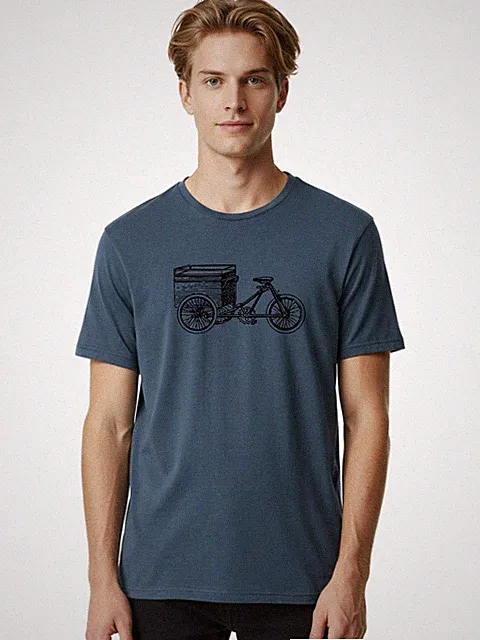 Cargobike Mens Graphic Tee, 100% Cotton, Casual Summer Wear