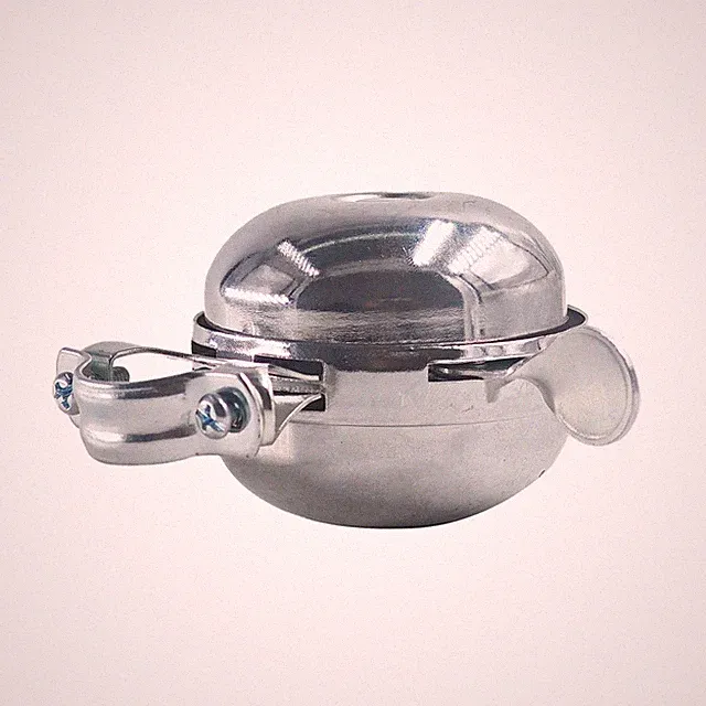 Classic Chrome Rotary Double-Sided Metal Bicycle Bell, Retro Handlebar Bell f...