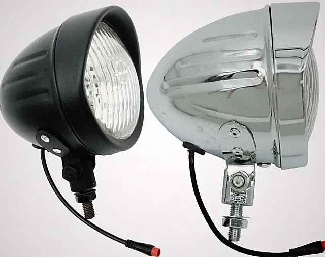Classical Vintage LED Bike 12V-48V Headlight Bicycle Retro Light Front Head Lamp