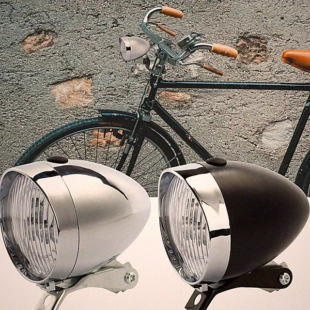 Classical Vintage Retro Bicycle Bike LED Light Headlight Front Retro Head Lamp