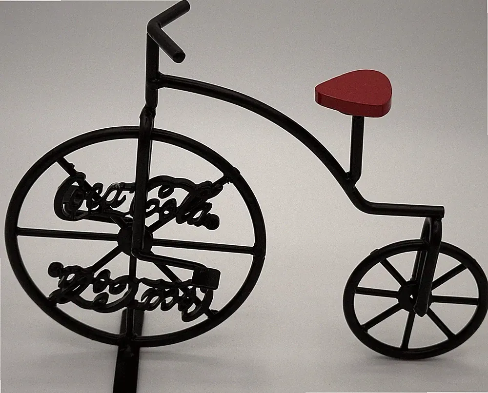 Coca Cola Wood & Iron Tricycle Bicycle Collectible Vintage Retro Style 1999