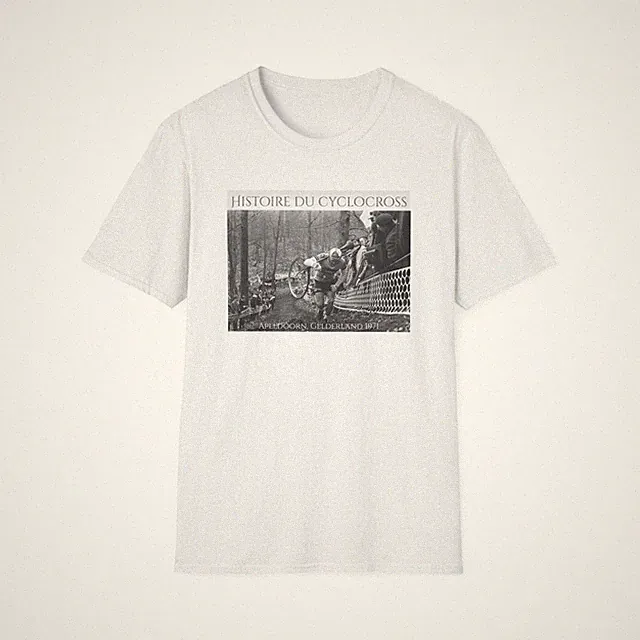 Cyclocross Cycling Jersey Tee, Retro Black and White T Shirt