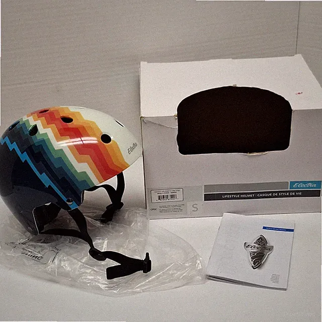 Electra Ziggy Lifestyle Small Bike Helmet Retro Wave Rainbow New