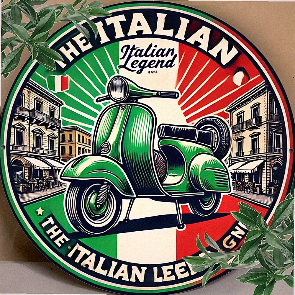 Electric Bicycle Retro Style Aluminum Tin Metal Signs Home Décor 8x8