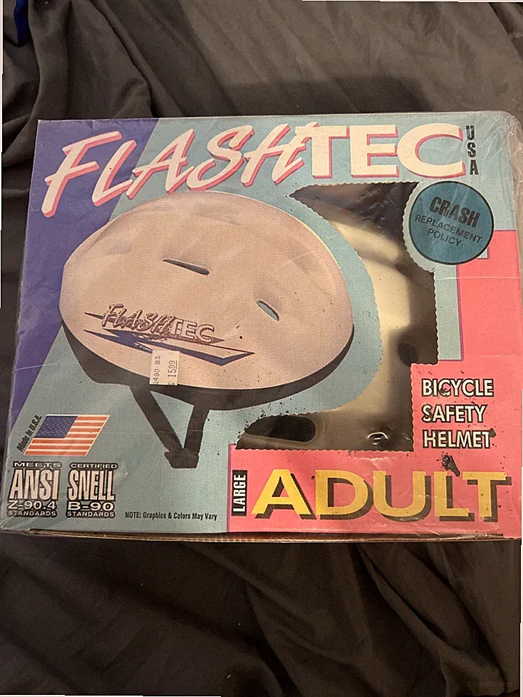 FlashTec Adult Large Bicycle Helmet NEWin Box Retro Made In USA