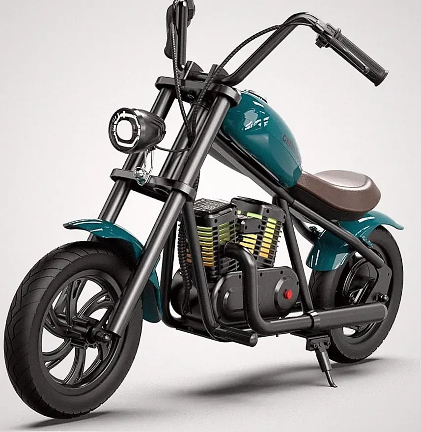 Hyper GoGo Kids Electric Motorcycle – Retro-Style Bike with Ambient Lighting