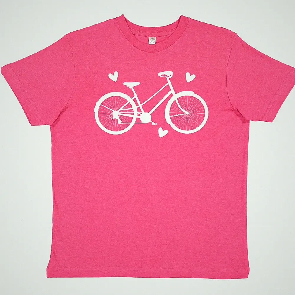 Inktastic Bicycle Cycling Bike Lover Youth T-Shirt Rider Exercise Retro Fitness
