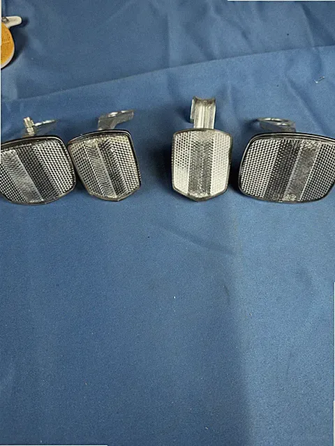 Lot of 4 Bicycle Reflectors With Mounts Vintage