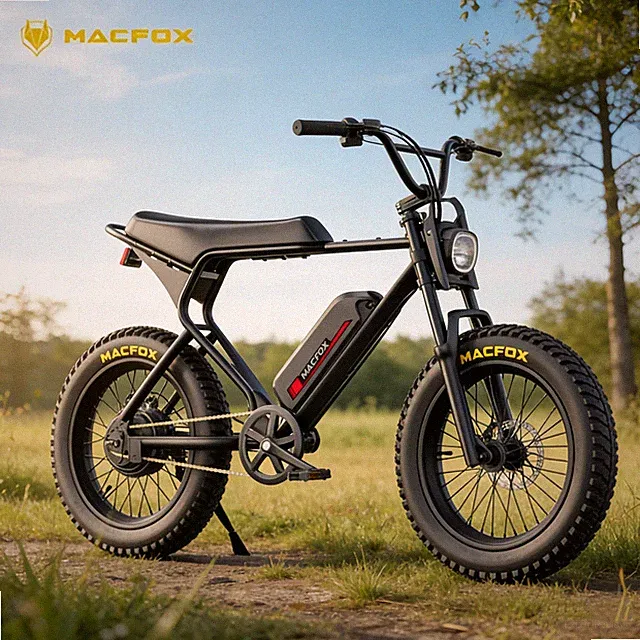 MACFOX Upgrade X1S Electric Bike with Comfortable Saddle Full Disc Brake NEW