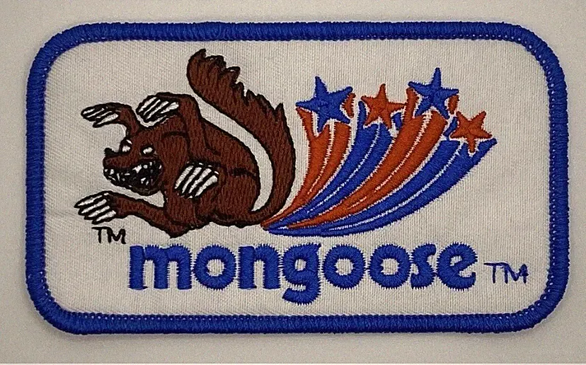 Mongoose BMX Bikes Bicycle Racing Iron Sew On Patch Retro Vintage Style Hat Cap