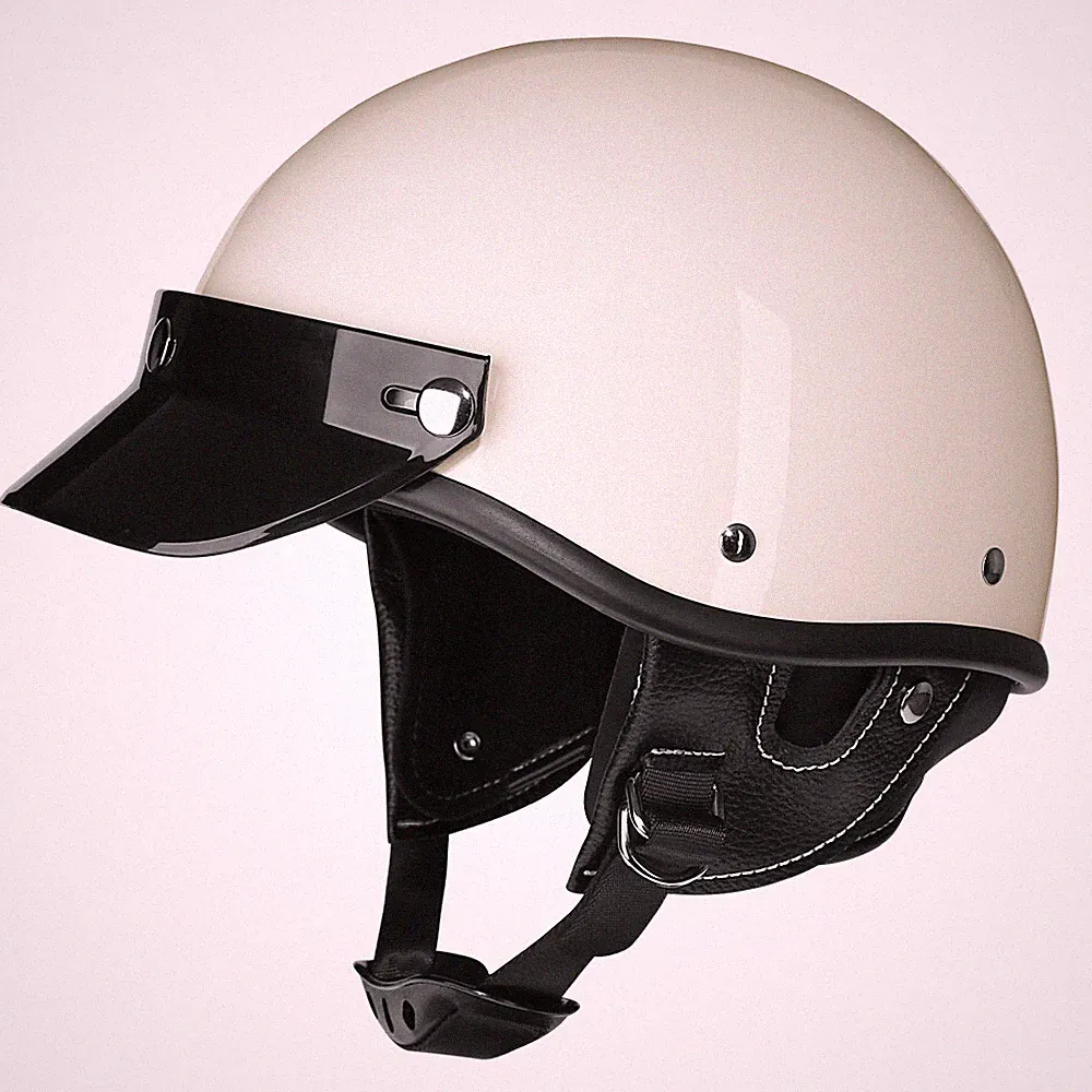 Motorcycle Retro Half Helmet Bicycle Scooter Moped Jet Motorbike Helmet DOT