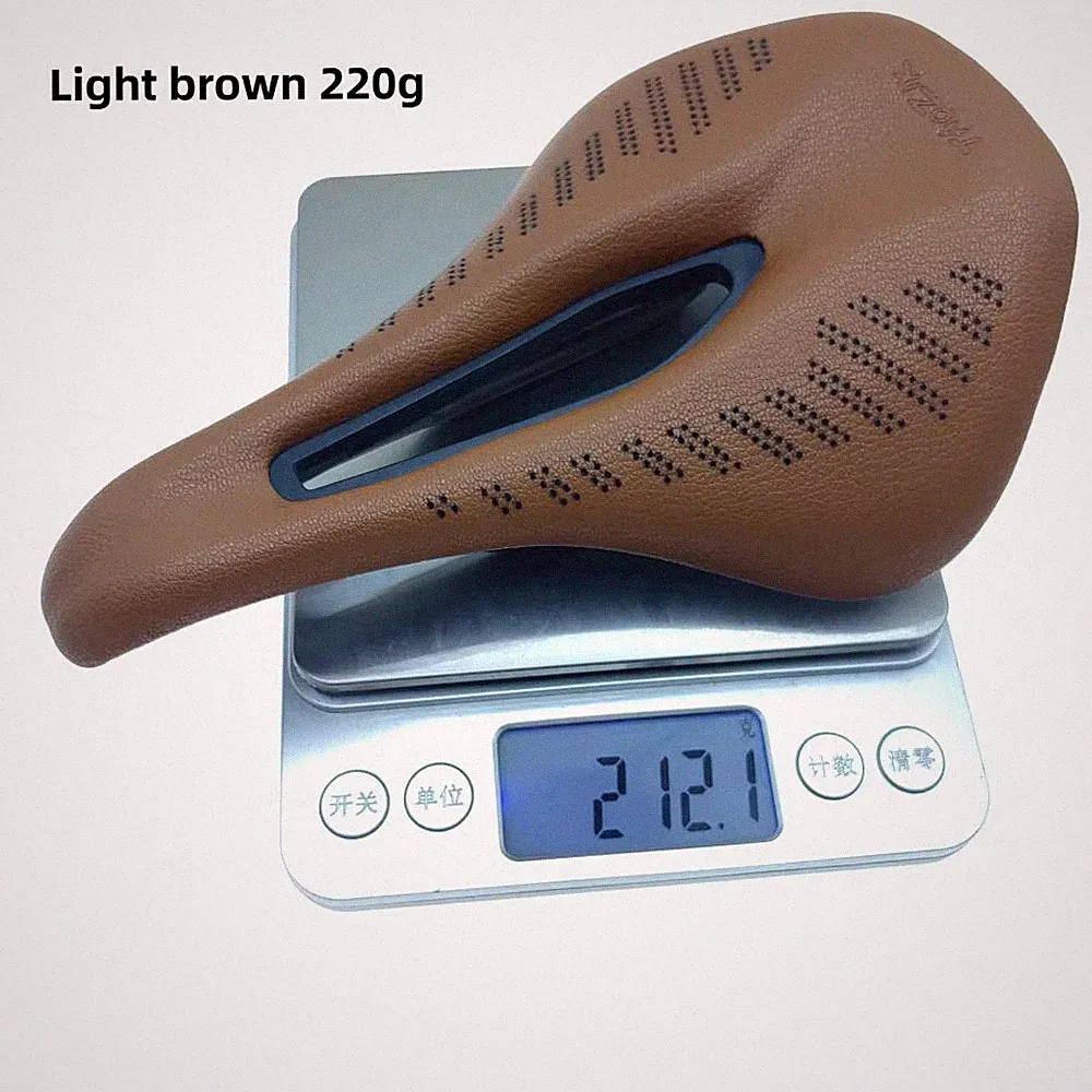 New Bicycle Seat MTB Road Bike Saddles PU Retro Brown Ultralight Breathable Comf