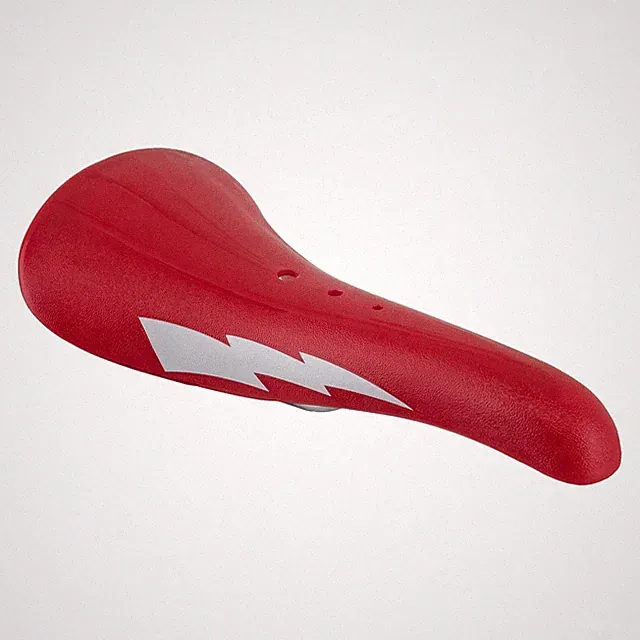 NEW SE Racing Blitz Chrome Railed Saddle Red White Lightning Bolt Retro BMX Seat