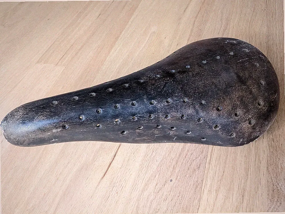 Rare Vintage '70s Assos Perforated Leather Cyclocross Saddle - L'Eroica