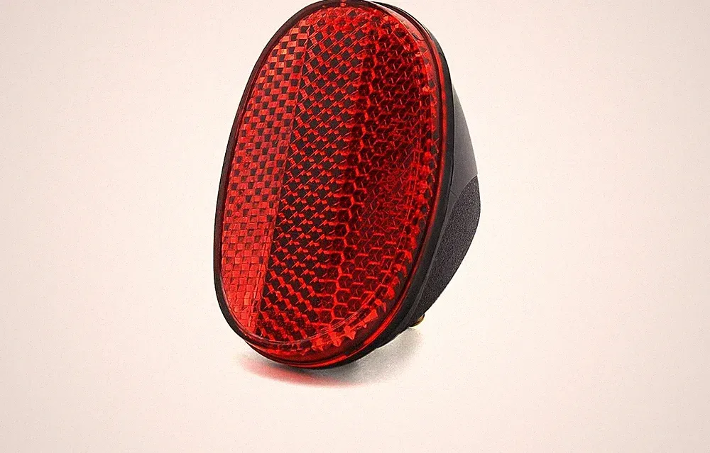 Red/White Retro Oval Rear Bicycle Mudguard Fender Cycling Safety Warning Reflect