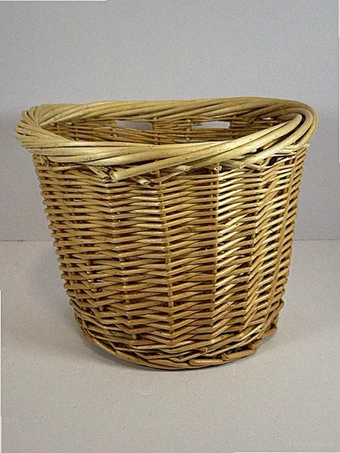 Retro Bike Basket Wicker Woven Front Basket Handlebar Storage Basket No Straps