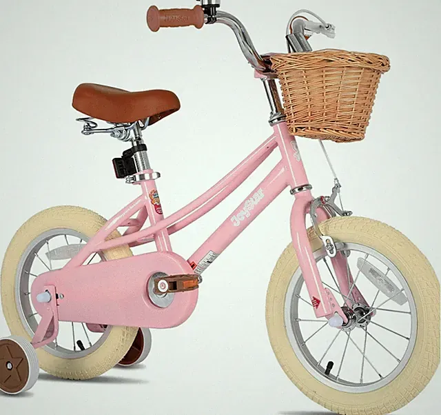 Retro Kids Bike for Ages 2-12, 12"-20" with Training Wheels & Kickstand