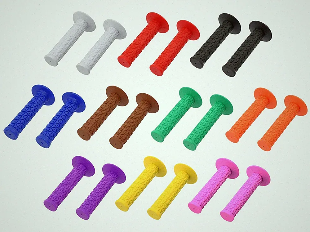 Retro-Style 7/8" Triangle Bicycle Handlebar Grips – 10 Color Choices Available!
