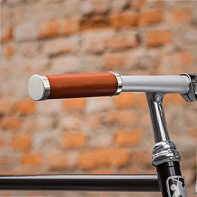 ROCKBROS Retro Brown Bicycle Handlebar Grips Vintage Real Leather Bike Grips