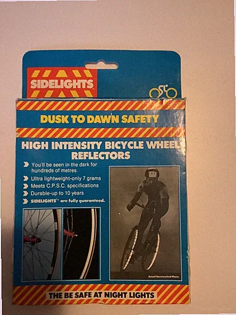 Sidelights Bicycle Reflectors Nip Vintage Wheel High Intensity