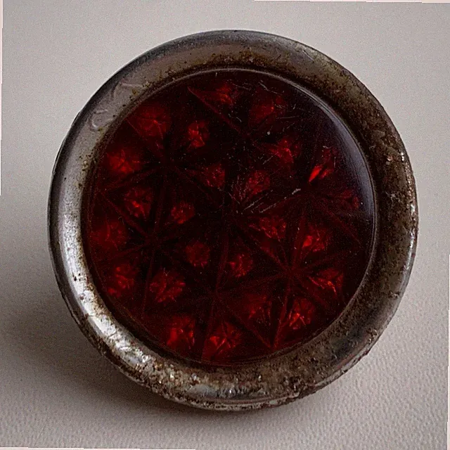 Soviet Retro Bicycle Moto Vintage Glass Light Cataphote Reflector / USSR 1960s.