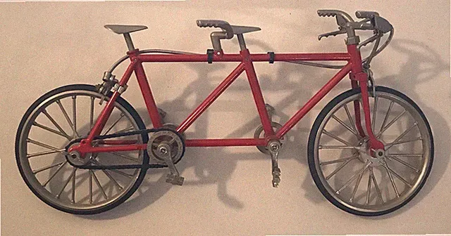 Tandem Bicycle Die Cast Model Retro Classic Miniature