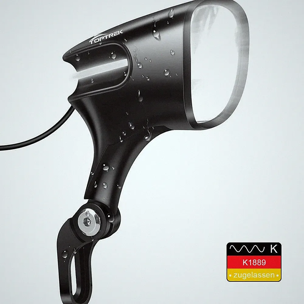 Toptrek Bicycle Ebike Light Retro Electric Bicycle Bicycle Lamp LED for E-Bike/E