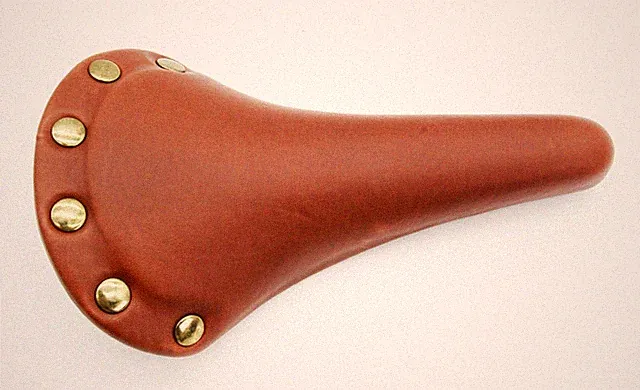 Velo Retro Road Fixie eBike Bike Saddle Comfort Seat Rivets Honey-Color