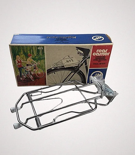 Vintage Cycle Bicycle Rear Rack Carrier Spring Loaded NOS w Box
