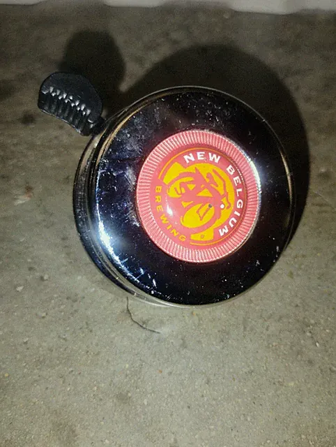 Vintage Retro New Belgium Beer, Decal Bicycle Bell Works / Tested