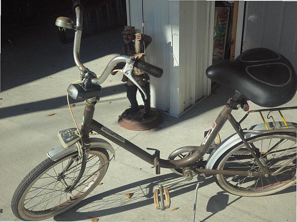 Vintage Royce Union Folding Bicycle Brown 1960s 1970s Retro Commuter Bike