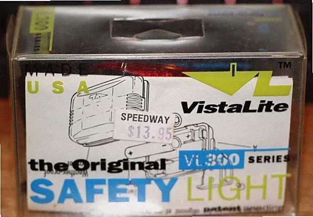 Vintage VistaLite VL-300 Bicycle Safety Light Early 1990s LED FACTORY SEALED