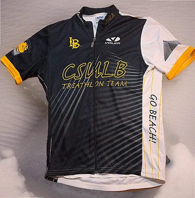 Voler Jersey CSULB Triathlon Team Short Sleeve Long Beach Cycling Shirt Large